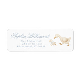 Dwaas Ganz Blauwe Baby Shower Retouradres Etiket