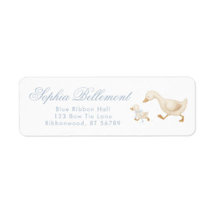 Dwaas Ganz Blauwe Baby Shower Retouradres Etiket