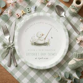 Dwaas Ganz Nieuw Hoofdstuk Lente Baby Shower Papieren Bordje