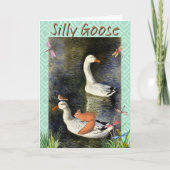 Dwaas Ganzekaart in stijl van Monet Verjaardagsgro Kaart (Voorkant)