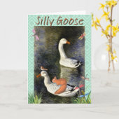 Dwaas Ganzekaart in stijl van Monet Verjaardagsgro Kaart (Gele Bloem)