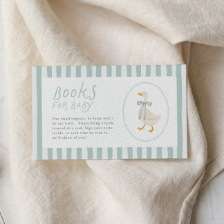 Dwaas Ganzen Baby Shower Boeken voor Baby Insteekk Informatiekaartje