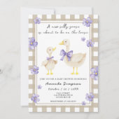Dwaas Ganzen Baby Shower Kaart (Voorkant)