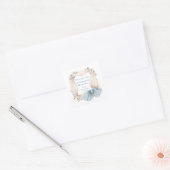 Dwaas Ganzen Baby Shower Vierkante Sticker (Envelop)