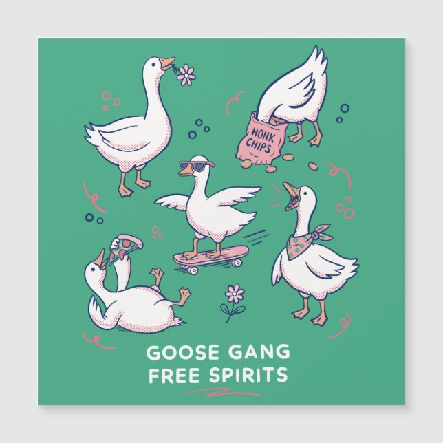 Dwaas Ganzen Bende Grappige Gans Shirt (Voorkant)