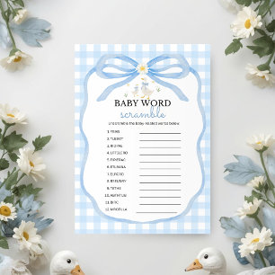 Dwaas Ganzen Blauw Rut   Baby Woord Door Elkaar Kaart
