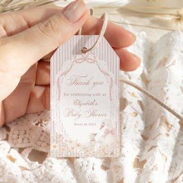 Dwaas Ganzen Bloemenmeisje Baby Shower Bedankt Cadeaulabel