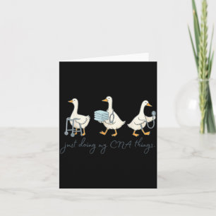 Dwaas Ganzen CNA Afstudeer Cute Gecertificeerd Ver Kaart