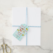 Dwaas Ganzen Einde Schoolfeest Strepen Cadeaulabel (Met Touw)