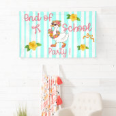 Dwaas Ganzen Einde Schoolfeest Strepen Spandoek (Insitu)