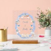 Dwaas Ganzen Fantasievolle Boog Baby Boyerfeest Acryl Bord (Huwelijk)