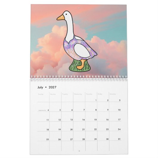Dwaas Ganzen (Fotoversie) Kalender (Jul 2027)