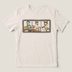 Dwaas Ganzen Fysiotherapeut Vintage Cadeau Tri-Blend Shirt