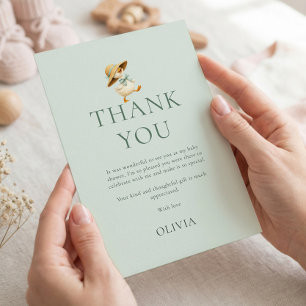 Dwaas Ganzen Geslacht Neutrale Bedankt Baby Shower Kaart