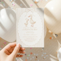 Dwaas Ganzen Geslacht Neutrale Beige Baby Shower