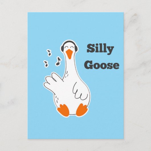 Dwaas ganzen, Grappige Gans, Gans Liefhebber Briefkaart (Voorkant)
