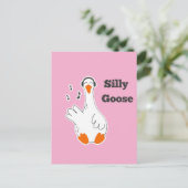 Dwaas ganzen, Grappige Gans, Gans Liefhebber Briefkaart (Staand voorkant)