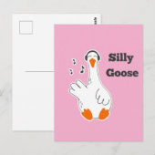Dwaas ganzen, Grappige Gans, Gans Liefhebber Briefkaart (Voorkant / Achterkant)