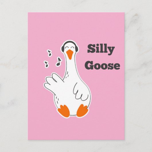 Dwaas ganzen, Grappige Gans, Gans Liefhebber Briefkaart (Voorkant)