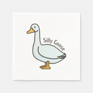 Dwaas ganzen, Grappige Gans, Gans Liefhebber Servet