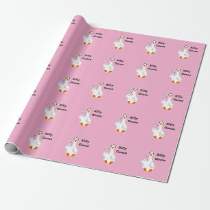 Dwaas ganzen, Grappige Gans, Gansliefhebber Cadeaupapier