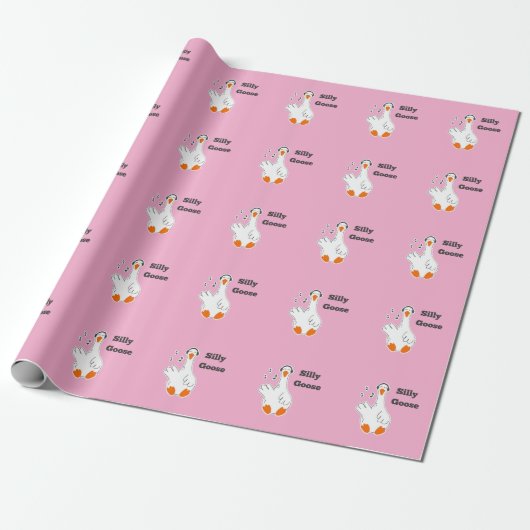 Dwaas ganzen, Grappige Gans, Gansliefhebber Cadeaupapier (Uitgerold)