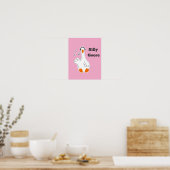 Dwaas ganzen, Grappige Gans, Gansliefhebber Poster (Keuken)