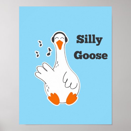 Dwaas ganzen, Grappige Gans, Gansliefhebber Poster (Voorkant)