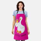 Dwaas ganzen, Grappige Gans, Gansliefhebber Schort (Gedragen)