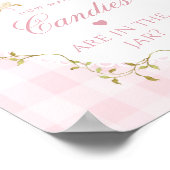 Dwaas Ganzen Hoeveel snoepjes Roze Gingham Strik Poster (Hoek)