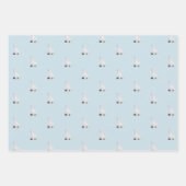 Dwaas ganzen Inpakpapier Plat Vel Set van 3 (Voorkant)