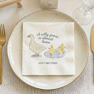 Dwaas Ganzen Is Bijna Los Baby Shower Servet