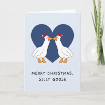 Dwaas Ganzen Kerstkaart
