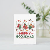 Dwaas Ganzen Kerstmis Feestdagenkaart (Staand voorkant)