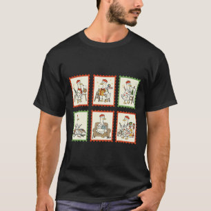 Dwaas Ganzen Kunstleraar Kerst Stamp Schilder Ar T-shirt