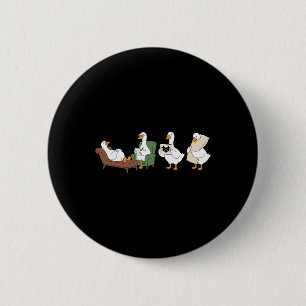 Dwaas Ganzen Psych Verpleegkundige Geestelijke Gez Ronde Button 5,7 Cm