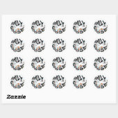 Dwaas Ganzen Ronde Sticker (Vel)