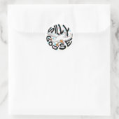 Dwaas Ganzen Ronde Sticker (Tas)