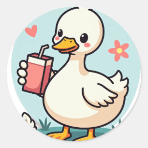 Dwaas Ganzen Sap Sticker Grappige Vogel Humor Kawa