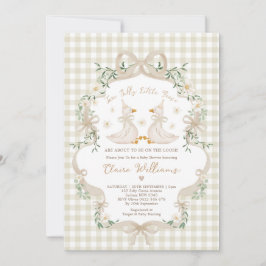 Dwaas Ganzen Tweeling Neutraal Beige Strik Baby Sh Kaart