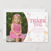 Dwaas Ganzen Verjaardag Bedankt Kaart Meisje Roze (Voorkant)