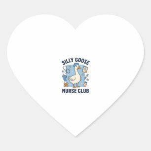 Dwaas Ganzen Verpleegstersclub Grappige Verpleegst Hart Sticker