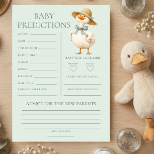 Dwaas Ganzen Voorspellingen Baby Shower Spelkaart Kaart