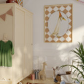 Dwaas Ganzendrukwerk voor neutrale kinderkamer Poster