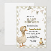 Dwaas Ganzenei Baby Shower Uitnodiging (Voorkant / Achterkant)