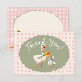 Dwaas Ganzengingham bedankbriefje Kaart (Voorkant / Achterkant)