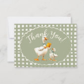 Dwaas Ganzengingham bedankbriefje Kaart (Voorkant)