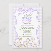 Dwaas Ganzengingham Geslachtsonzijdige Baby Shower Kaart (Voorkant)