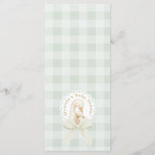 Dwaas Ganzengroen Gingham Menu (Achterkant)
