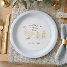 Dwaas Ganzenjong is bijna los Babyshowerbord